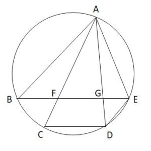 共通する弧の円周角と相似1