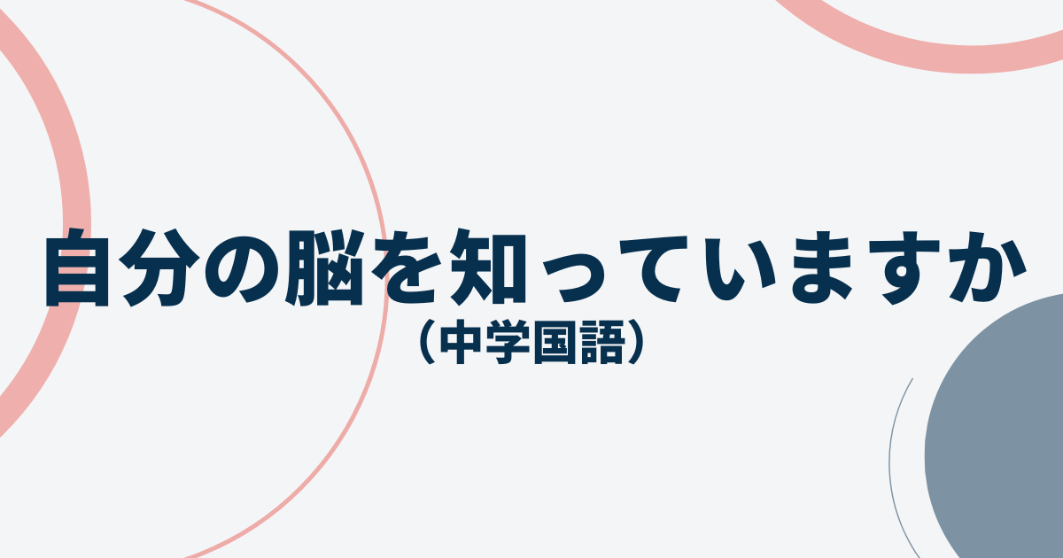 自分の脳を知っていますかアイキャッチ画像